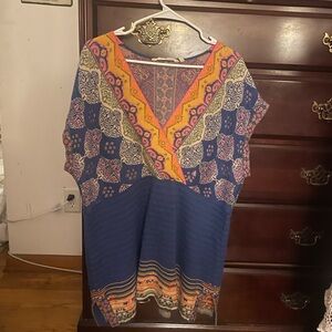 Soft Surroundings Multicolor V-Neck Tunic